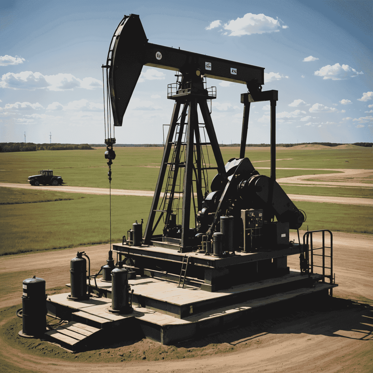 Well stimulation techniques including hydraulic fracturing and acid treatment being applied to an oil well