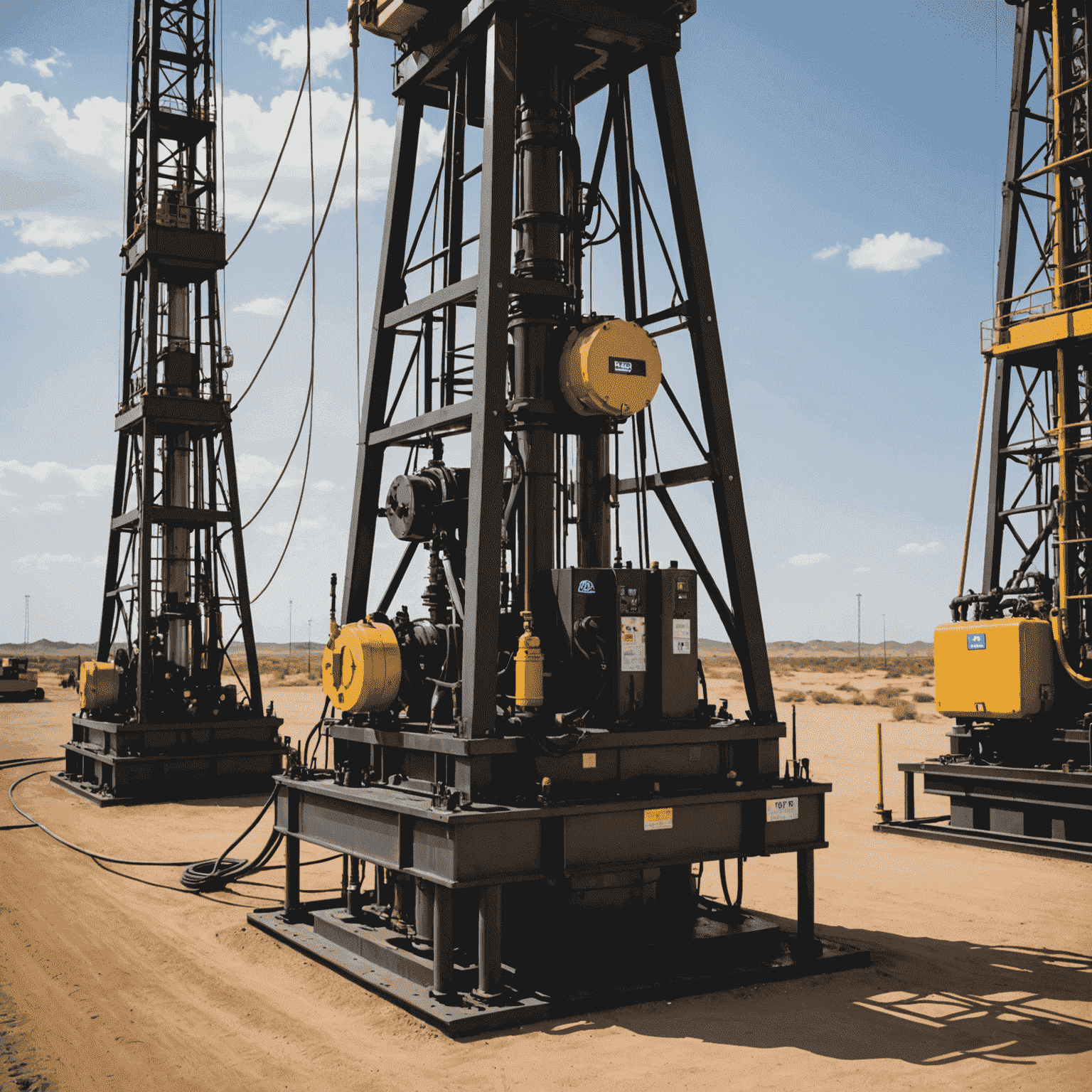 Various artificial lift systems including electric submersible pumps and gas lift equipment in operation at an oil field