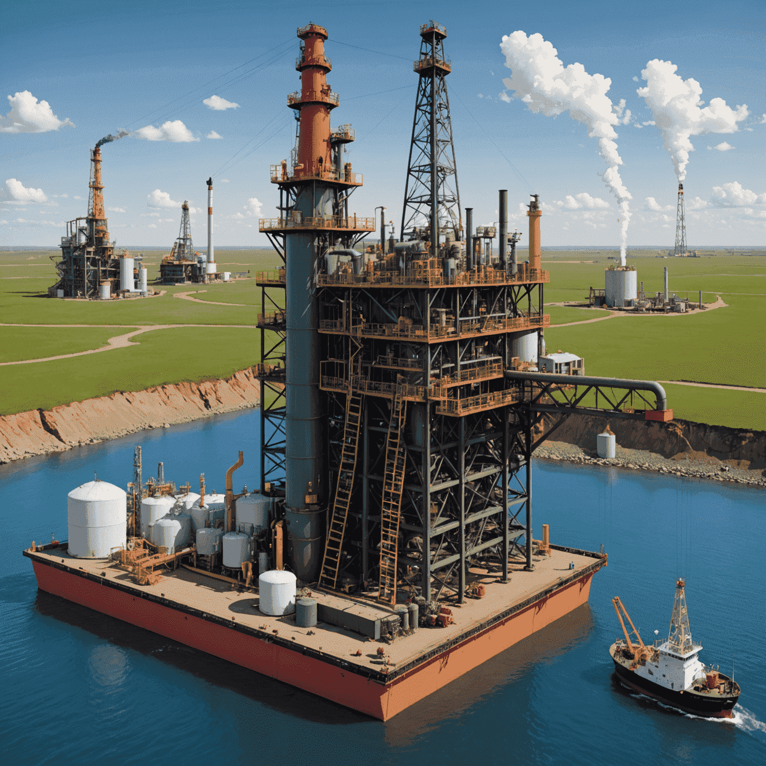 Diagram showing various oil and gas production enhancement methods